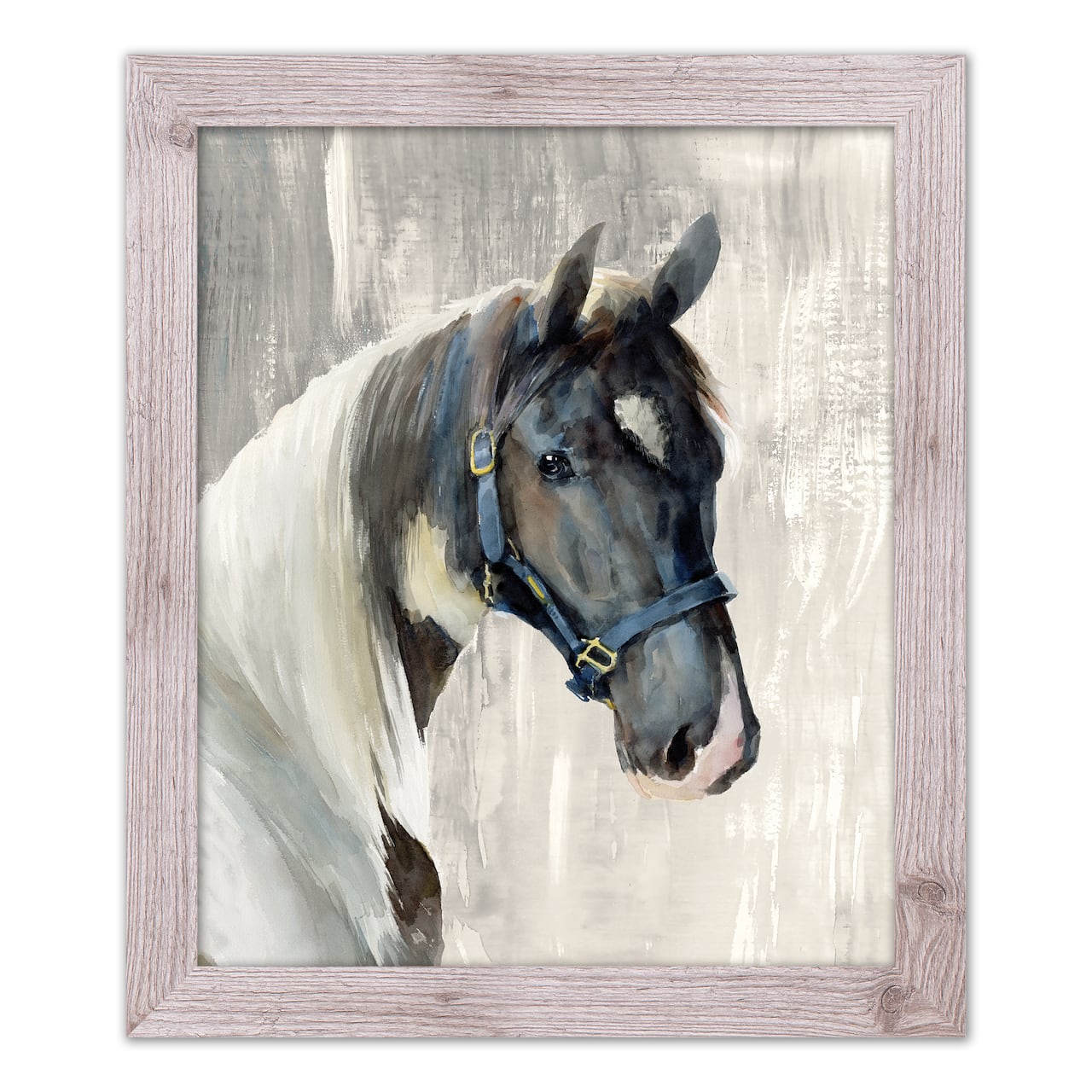 Watercolor Horse 20" x 24" Western White Framed Print